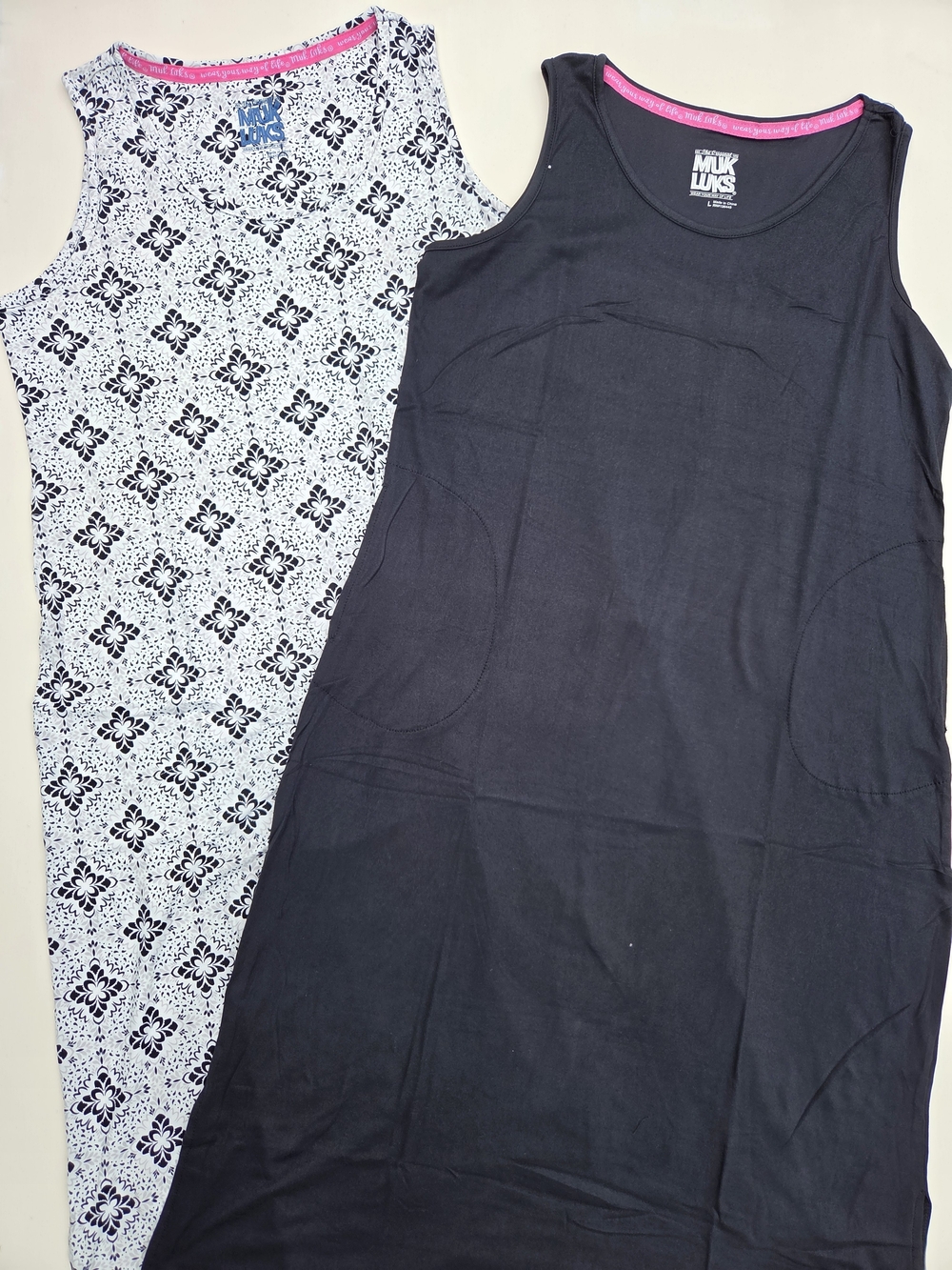 New MUK LUKS Cloud Knit 2 Pack Sleeveless Dresses Size-Large